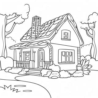 Cottage Coloring Pages