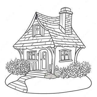 Cottage Coloring Pages