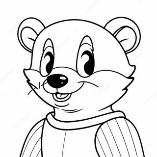 Bucky Badger With Cheerful Smile Coloring Page 69643-55950