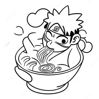 Naruto Eating Ramen Coloring Pages