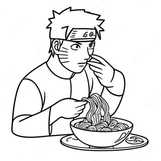 Naruto Eating Delicious Ramen Coloring Page 69652-55954