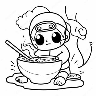 Naruto Enjoying Hot Ramen Coloring Page 69653-55961