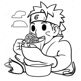 Naruto Enjoying Hot Ramen Coloring Page 69653-55962