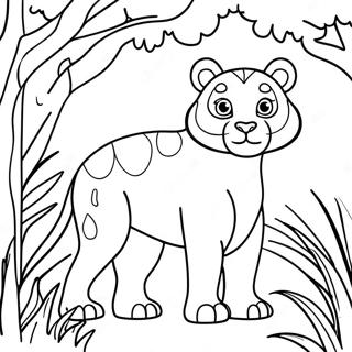 Jungle Animal Coloring Page 69662-55971