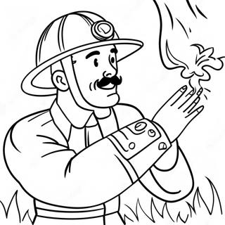 Brave Firefighter In Action Coloring Page 69673-55974