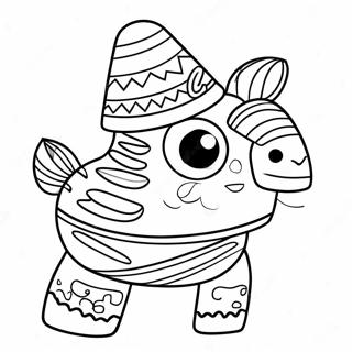 Festive Pinata With Holiday Decorations Coloring Page 69703-55999