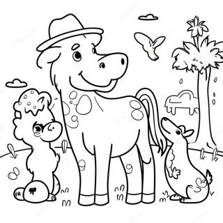 Old Macdonald With Happy Animals Coloring Page 69713-56009