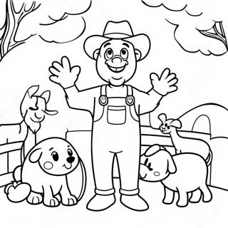 Old Macdonald With Happy Animals Coloring Page 69713-56010