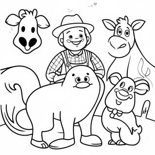 Old Macdonald With Happy Animals Coloring Page 69713-56012