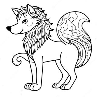 Mythical Wolf Coloring Page 6971-5727