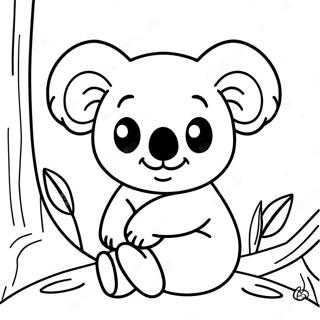 Cute Koala Bear Coloring Page 69743-56034