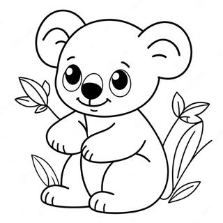 Cute Koala Bear Coloring Page 69743-56035