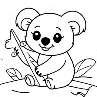 Cute Koala Bear Coloring Page 69743-56036