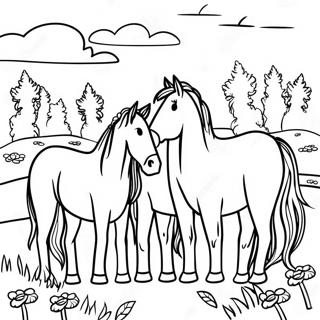 Horse Herd Coloring Pages