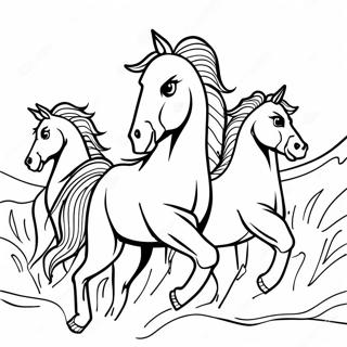 Horse Herd Coloring Pages