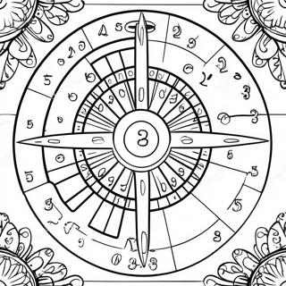 Colorful Wheel Of Fortune Spinner Coloring Page 69783-56063