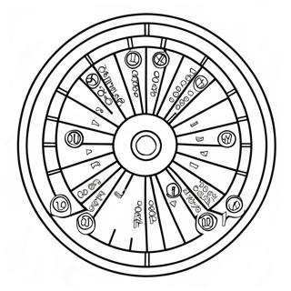 Colorful Wheel Of Fortune Spinner Coloring Page 69783-56064