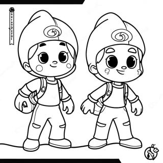 Firebuds Characters In Action Coloring Page 69793-56074