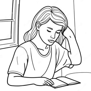 Depression Sad Coloring Page For Adults 6981-5739