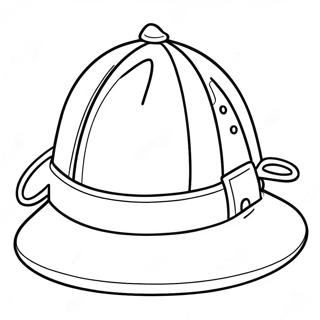 Bright Red Fireman Hat Coloring Page 69823-56097