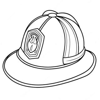 Bright Red Fireman Hat Coloring Page 69823-56099