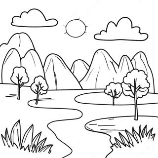 Melancholic Landscape Coloring Page 6982-5734