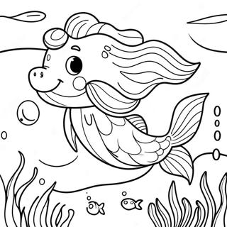 Merpup Swimming In Colorful Ocean Coloring Page 69842-56110