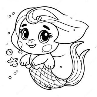 Cute Merpup With Sparkling Tail Coloring Page 69843-56113