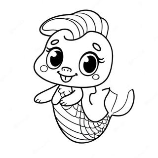 Cute Merpup With Sparkling Tail Coloring Page 69843-56115