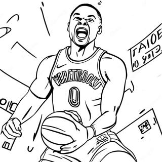 Russell Westbrook Coloring Pages