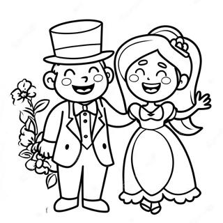 Happy Mr And Mrs Coloring Page 69863-56132