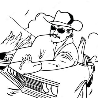 Smokey And The Bandit Action Scene Coloring Page 69873-56134