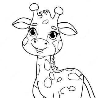 Happy Geoffrey The Giraffe Coloring Page 69893-56154