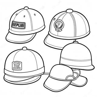 Community Helper Hats Coloring Pages