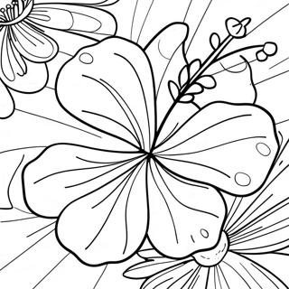 Hibiscus Coloring Pages