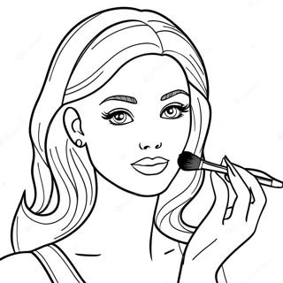 Barbie Make Up Artist Coloring Page 69922-56171