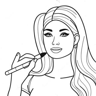 Barbie Make Up Artist Coloring Page 69922-56172