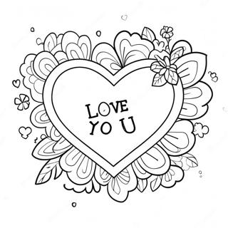 I Love You Baby Heart Coloring Page 69942-56194