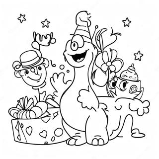 Happy 1st Birthday Sesame Street Coloring Page 69952-56198