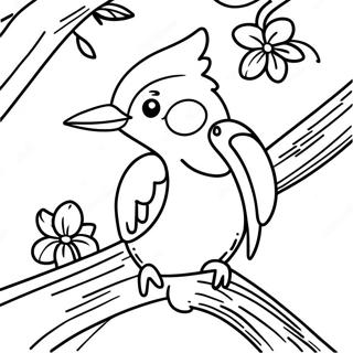 Woodpecker Coloring Pages