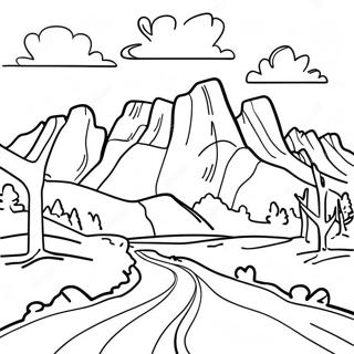 Wyoming Landscape Coloring Page 69982-56228