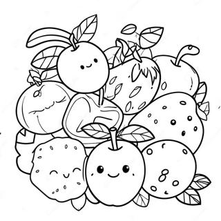 Joyful Fruits Coloring Page 7002-5753