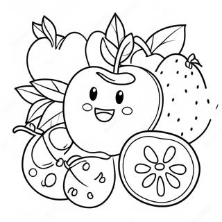 Joyful Fruits Coloring Page 7002-5754