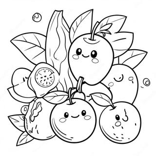 Joyful Fruits Coloring Page 7002-5756