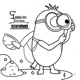 Minion Kevin Coloring Page 70032-56266