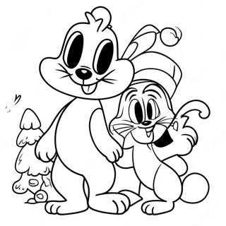 Looney Tunes Christmas Characters Coloring Page 70082-56307