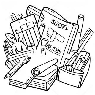 School Rules Coloring Pages