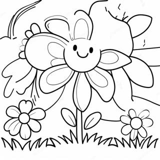 Bam Bam S Colorful Flower Garden Coloring Page 70103-56321