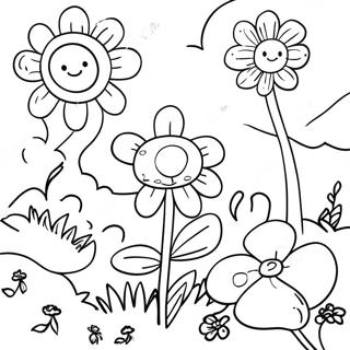 Bam Bam S Colorful Flower Garden Coloring Page 70103-56322