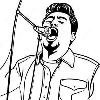 Chino Moreno Singing Coloring Page 70123-56333